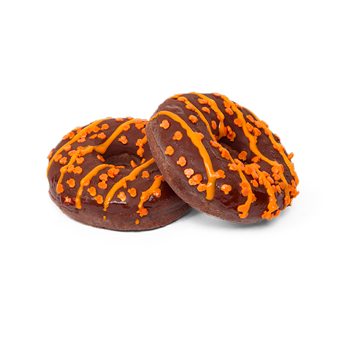 Dark chocolate caramel donut