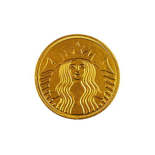 Milk chocolate gold coin