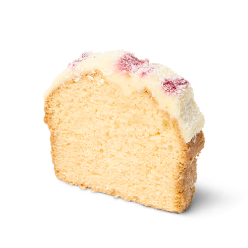 Raspberry & coconut loaf cake